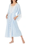 Eileen West Satin Ballet Robe In Blue