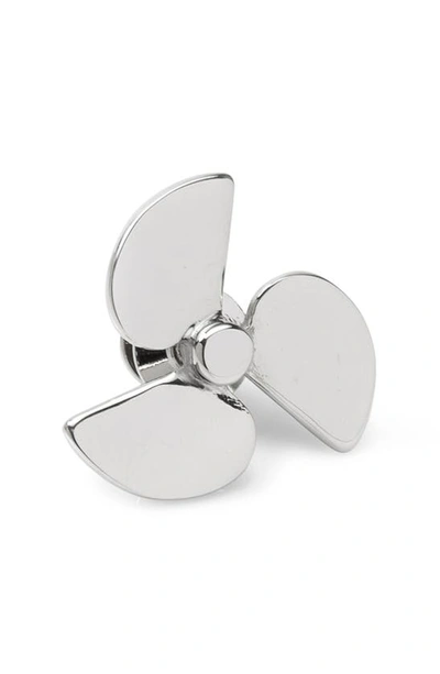 Cufflinks, Inc 3d Boat Propellor Lapel Pin In Silver
