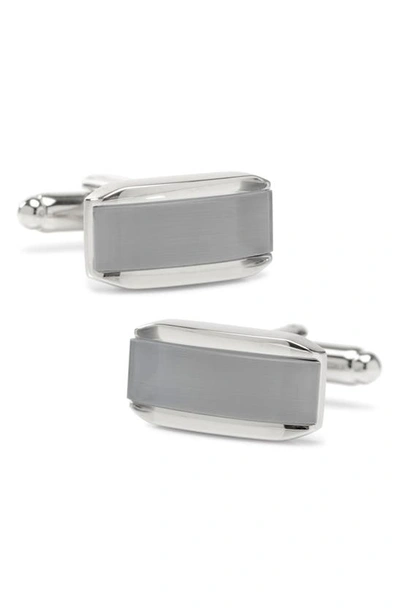 Cufflinks, Inc Cat's Eye Cuff Links In Gray Cats Eye