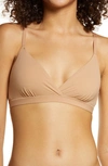 Skims Fits Everybody Crossover Bralette In Ochre