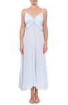 Everyday Ritual Ruffle Empire Waist Nightgown In Sea Glass Blue