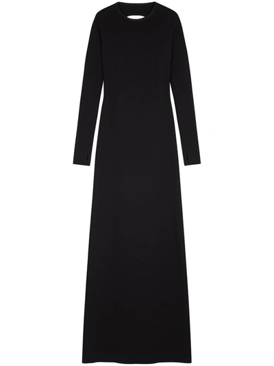 Givenchy Open-back Cutout Knitted Maxi Dress In Black
