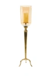 WILLOW ROW GOLDTONE ALUMINUM TRADITIONAL HURRICANE LAMP,758647553907