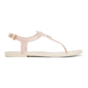 Valentino Garavani Rubber Thong Sandals With Vlogo Detail In Neutrals