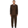 ERMENEGILDO ZEGNA BROWN COTTON SUIT