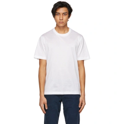 Brioni Logo-embroidered Cotton-jersey T-shirt In White