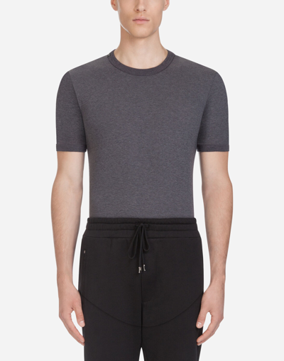 Dolce & Gabbana T-shirt In Cotton In Grey