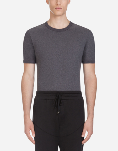 Dolce & Gabbana T-shirt M/corta Giro In Grey