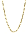 ADORNIA WATER RESISTANT FIGARO CHAIN NECKLACE,731199499046