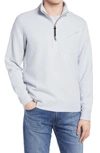 Billy Reid Double Knit Half-zip Pullover In Beach Blue