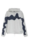 AHLUWALIA WAVE RECYCLED COTTON HOODIE,SS21AS10