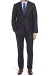 HICKEY FREEMAN INFINITY CLASSIC FIT SOLID WOOL SUIT,00537100HB003B072