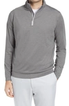Peter Millar Crown Sport Perth Loop Quarter Zip Performance Pullover In Smoke