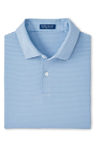 Peter Millar Bullock Performance Stretch Polo Shirt In Fjord