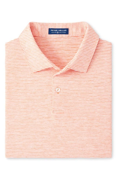 Peter Millar Bullock Performance Stretch Polo Shirt In Nectarine