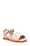 Elephantito Girls' Classic Leather Scalloped Sandal, Toddler/kids In Pink