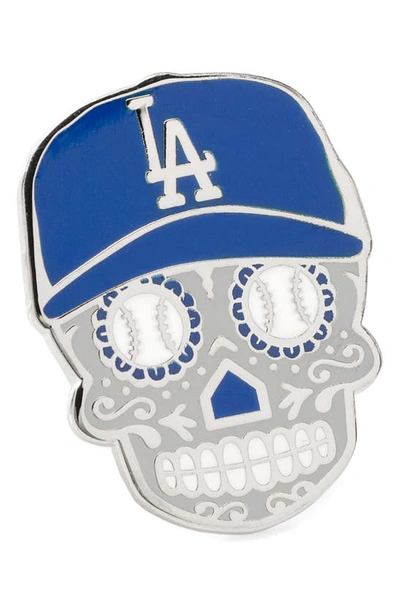 Cufflinks, Inc La Dodgers Sugar Skull Lapel Pin In White