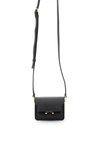 Marni Trunk New Nano Leather Crossbody Bag In Black Dune
