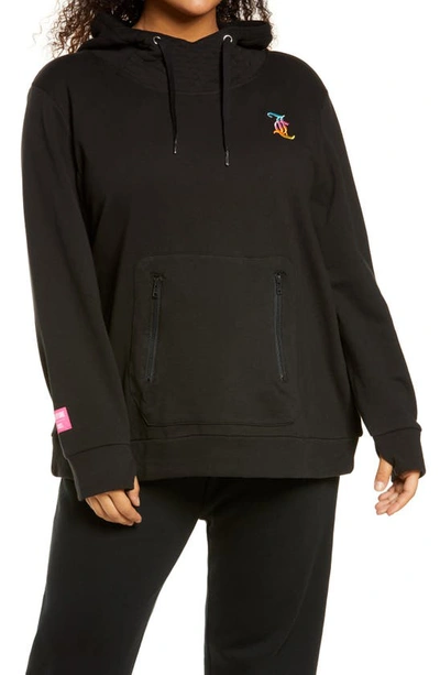 Juicy Couture Plus Size French Terry Hoodie With Mask In Black