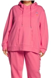 Juicy Couture Plus Size French Terry Hoodie With Mask In Pink Popsi