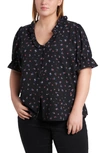 1.STATE DITSY FLORAL RUFFLE BLOUSE,82115318E9