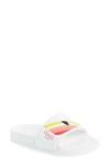 Fendi Kids' Monster Eyes Slide Sandal In White