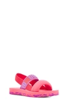 Ugg Kids' Girl's  Zuma Logo Slingback Sandal In Pink/pink/white