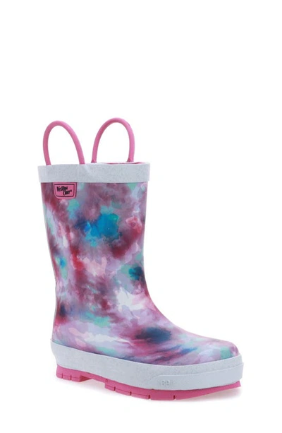 Western Chief Kids' Tie Dye Waterproof Rain Boot In Fuchsia