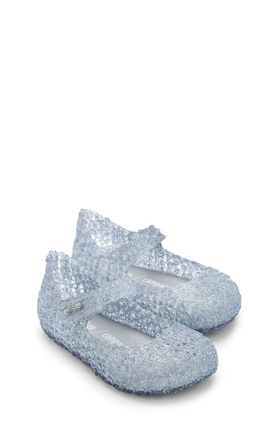 Mini Melissa Kids' Girl's Campana Papel Glitter Cutout Mary Jane Shoes, Baby/toddlers In Clear
