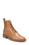 Vince Cabria Lace-up Boot In Tan Croc