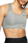 Nike Swoosh Dri-fit Racerback Sports Bra In Smoke Grey/ Pure/ Black