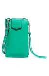 Aimee Kestenberg Getaway Rfid Leather Phone Crossbody Pouch In Earth Green