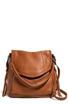 Aimee Kestenberg All For Love Convertible Leather Shoulder Bag In Chestnut