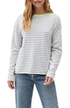 Michael Stars Contrast Ringer Sweater In Grey