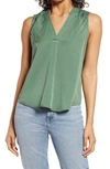 Vince Camuto Women's Plus Size Sleeveless V- Neck Blouse In Lush Eden