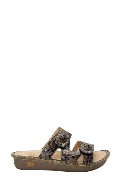 Alegria Violette Slide Sandal In Rustic Leather