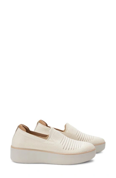 Traq By Alegria Mystiq Peeps Platform Slip-on Trainer In Peeps Cream Fabric