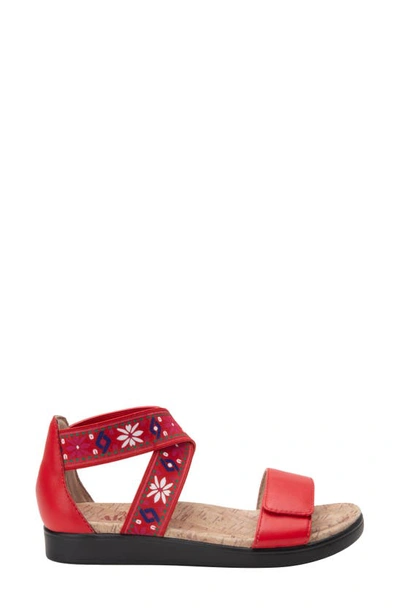 Alegria Lucia Sandal In Red Leather
