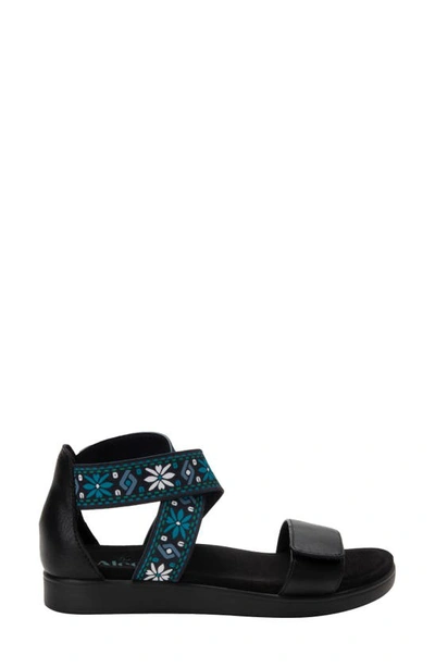 Alegria Lucia Sandal In Aqua Leather