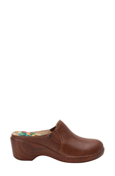 Alegria Serenti Clog In Aged Cognac Leather