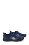 Traq By Alegria Peaq Knit Sneaker In Navy Fabric