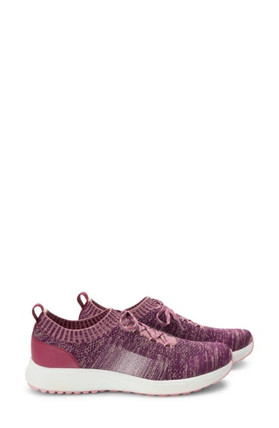 Traq By Alegria Peaq Knit Sneaker In Plum Fabric