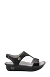 Alegria Kerri T-strap Sandal In Amazingly Black Leather