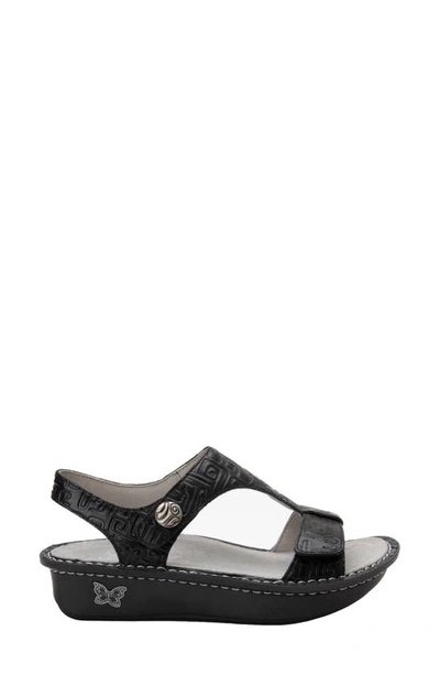 Alegria Kerri T-strap Sandal In Amazingly Black Leather