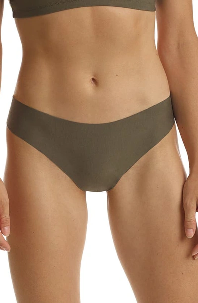 Commando Butter Stretch Modal Thong In Basil