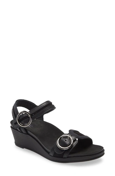 Sas Seight Wedge Sandal In Night Sky Leather