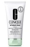 CLINIQUE ALL ABOUT CLEAN™ 2-IN-1 FACE CLEANSING + EXFOLIATING JELLY,KY5J01