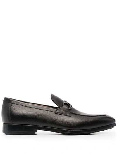 Ferragamo Salvatore  Men's Black Leather Loafers