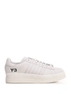 ADIDAS Y-3 YOHJI YAMAMOTO ADIDAS Y-3 YOHJI YAMAMOTO MEN'S WHITE LEATHER SNEAKERS,FZ4339 5.5