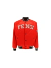 Fendi Multi-patch Bomber Jacket In Red